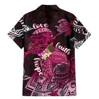 Breast Cancer Mermaid Polynesia Family Matching Mermaid Dress and Hawaiian Shirt Faith Hope Love DT02 - Polynesian Pride