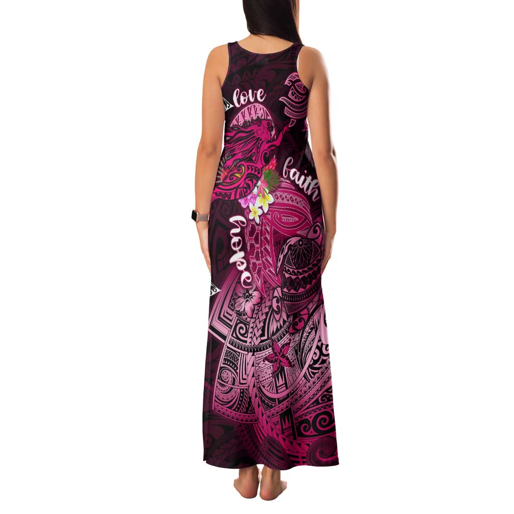 Breast Cancer Mermaid Polynesia Family Matching Tank Maxi Dress and Hawaiian Shirt Faith Hope Love DT02 - Polynesian Pride