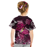 Breast Cancer Mermaid Polynesia Kid T Shirt Faith Hope Love