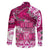 Breast Cancer Awareness Hawaii Family Matching Puletasi and Hawaiian Shirt Polynesia Girl Nobody Fights Alone
