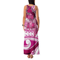 Breast Cancer Awareness Hawaii Family Matching Tank Maxi Dress and Hawaiian Shirt Polynesia Girl Nobody Fights Alone DT02 - Polynesian Pride