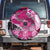 Breast Cancer Awareness Hawaii Spare Tire Cover Polynesia Girl Nobody Fights Alone