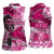 Breast Cancer Awareness Hawaii Women Sleeveless Polo Shirt Polynesia Girl Nobody Fights Alone