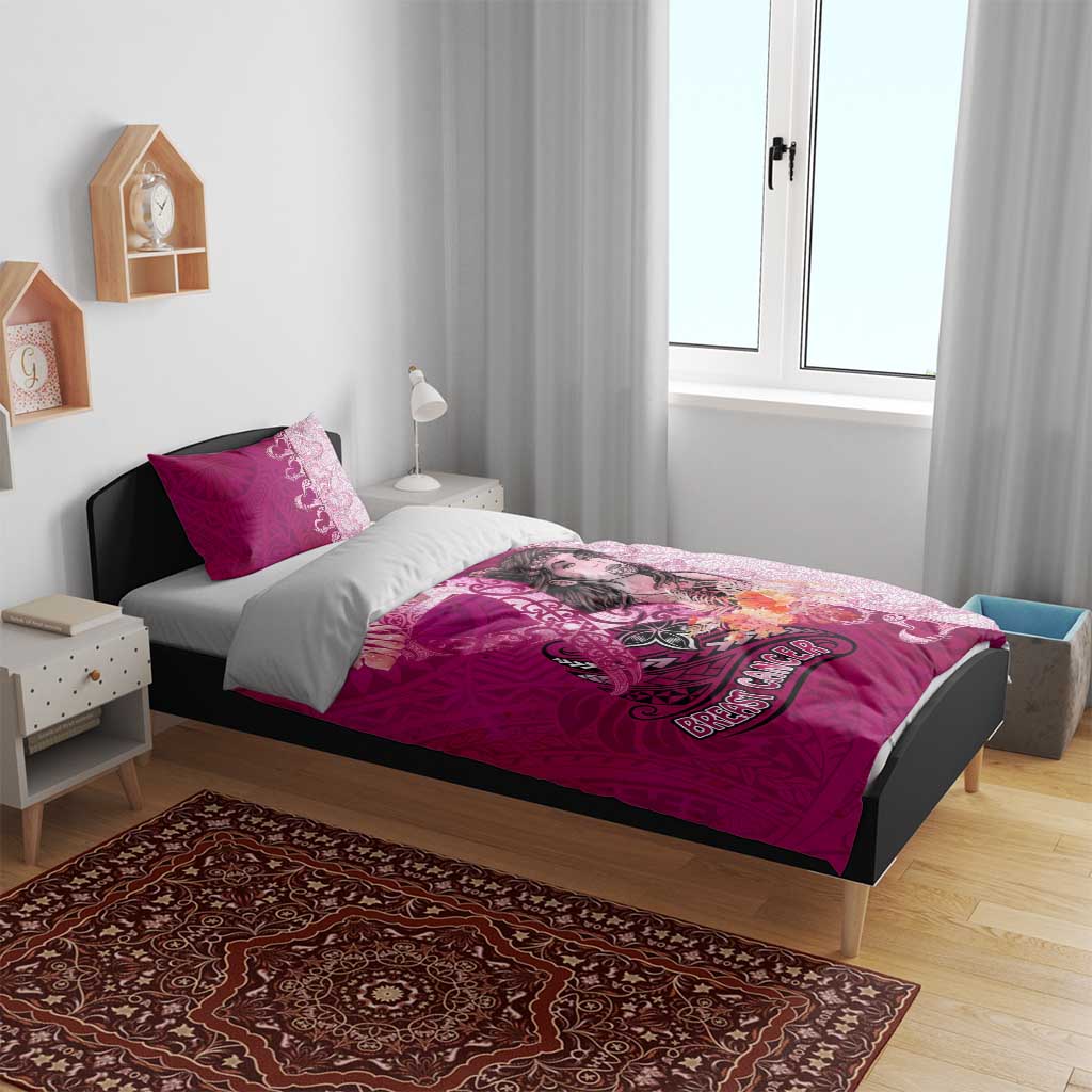 Breast Cancer New Zealand Bedding Set Maori Aotearoa Girl Pink Out