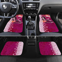 Breast Cancer New Zealand Car Mats Maori Aotearoa Girl Pink Out DT02 Set 4pcs Pink - Polynesian Pride