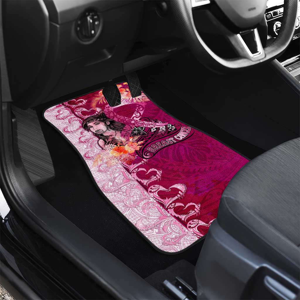 Breast Cancer New Zealand Car Mats Maori Aotearoa Girl Pink Out DT02 - Polynesian Pride