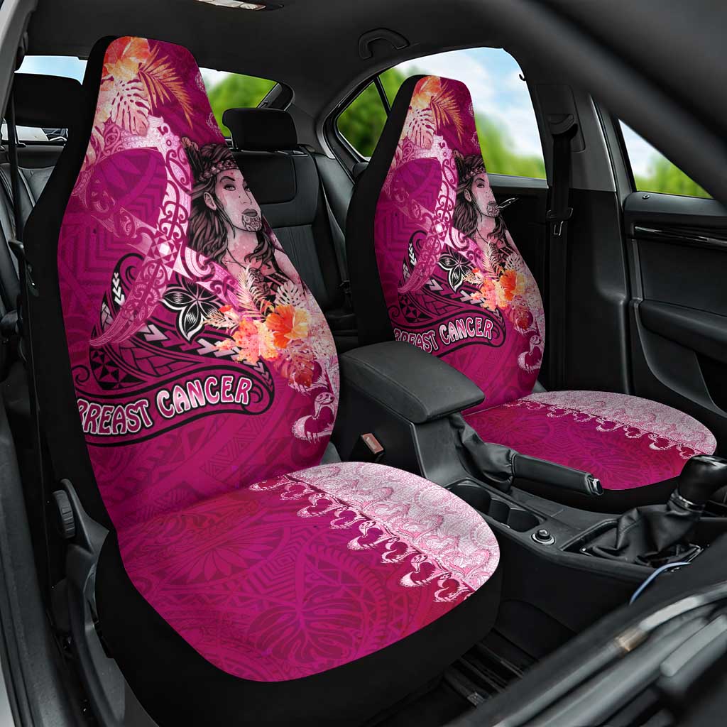 Breast Cancer New Zealand Car Seat Cover Maori Aotearoa Girl Pink Out DT02 One Size Pink - Polynesian Pride