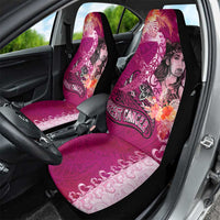 Breast Cancer New Zealand Car Seat Cover Maori Aotearoa Girl Pink Out DT02 - Polynesian Pride