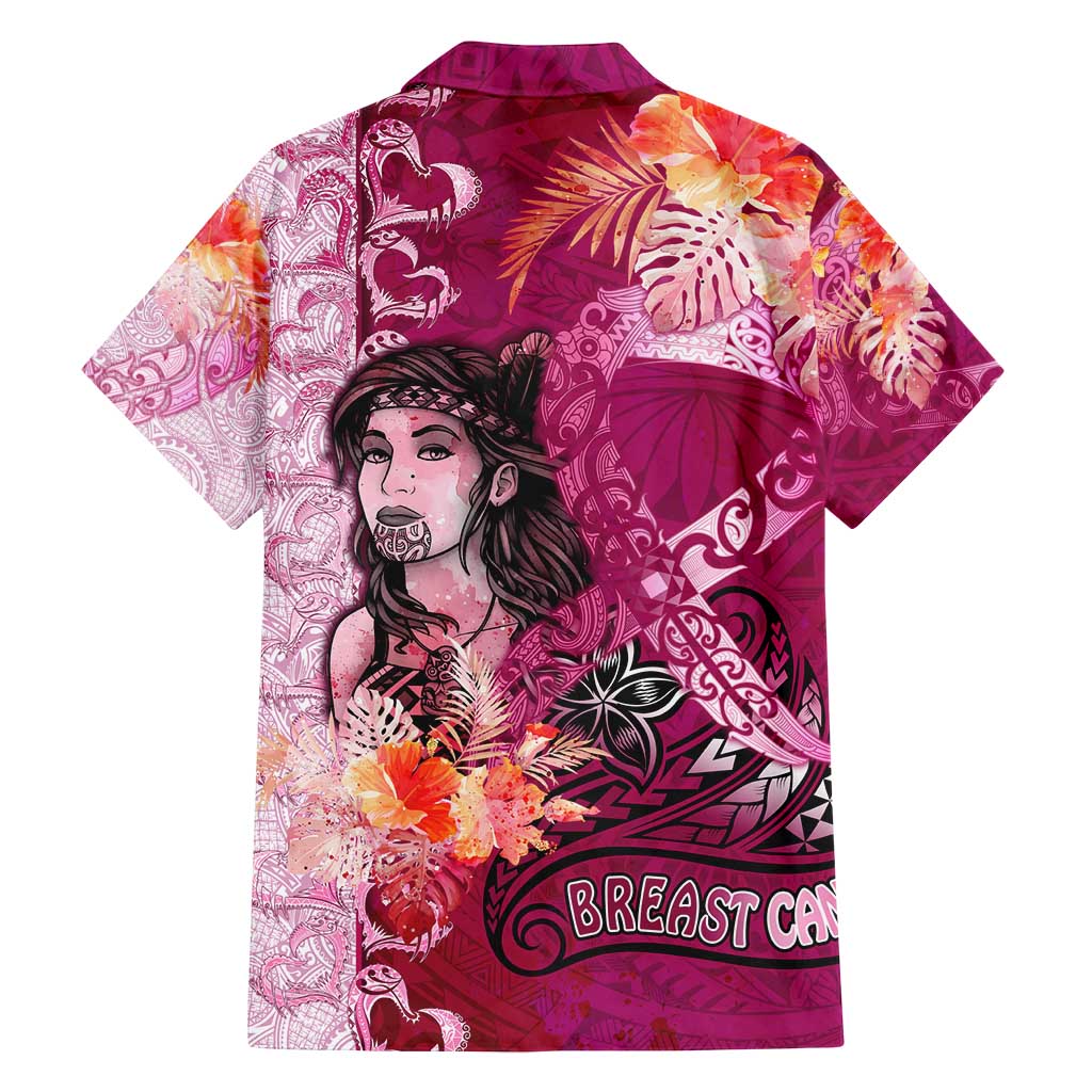 Breast Cancer New Zealand Family Matching Puletasi and Hawaiian Shirt Maori Aotearoa Girl Pink Out DT02 - Polynesian Pride