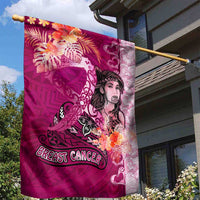 Breast Cancer New Zealand Garden Flag Maori Aotearoa Girl Pink Out DT02 - Polynesian Pride
