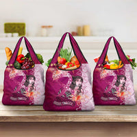 Breast Cancer New Zealand Grocery Bag Maori Aotearoa Girl Pink Out DT02 3-pack One Size Pink - Polynesian Pride