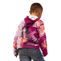 Breast Cancer New Zealand Kid Hoodie Maori Aotearoa Girl Pink Out DT02 - Polynesian Pride