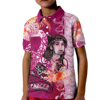 Breast Cancer New Zealand Kid Polo Shirt Maori Aotearoa Girl Pink Out DT02 Kid Pink - Polynesian Pride
