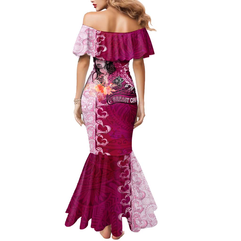 Breast Cancer New Zealand Mermaid Dress Maori Aotearoa Girl Pink Out DT02 - Polynesian Pride