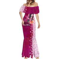 Breast Cancer New Zealand Mermaid Dress Maori Aotearoa Girl Pink Out DT02 - Polynesian Pride