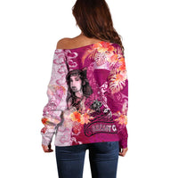 Breast Cancer New Zealand Off Shoulder Sweater Maori Aotearoa Girl Pink Out DT02 - Polynesian Pride