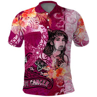 Breast Cancer New Zealand Polo Shirt Maori Aotearoa Girl Pink Out DT02 Pink - Polynesian Pride