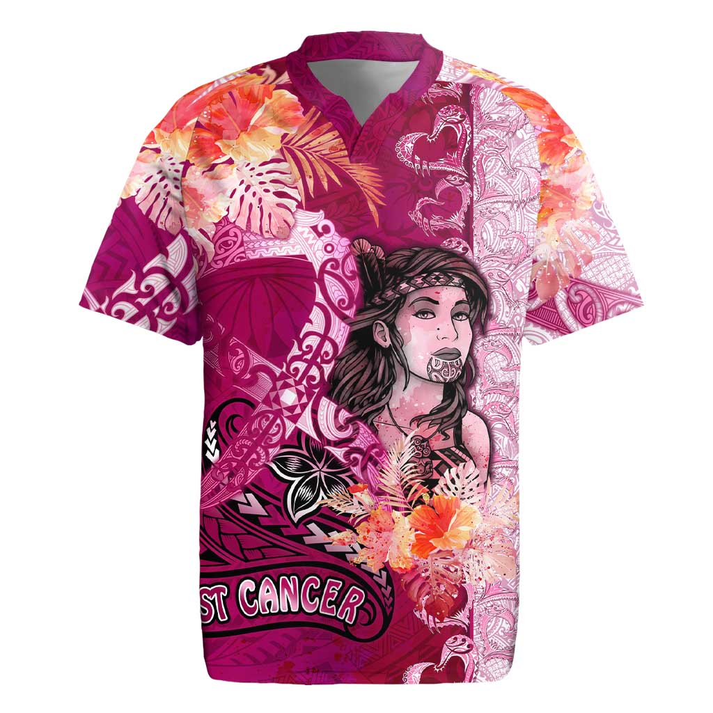 Breast Cancer New Zealand Rugby Jersey Maori Aotearoa Girl Pink Out DT02 Pink - Polynesian Pride
