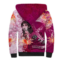 Breast Cancer New Zealand Sherpa Hoodie Maori Aotearoa Girl Pink Out DT02 - Polynesian Pride