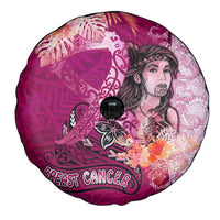 Breast Cancer New Zealand Spare Tire Cover Maori Aotearoa Girl Pink Out DT02 - Polynesian Pride