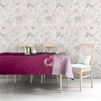 Breast Cancer New Zealand Tablecloth Maori Aotearoa Girl Pink Out