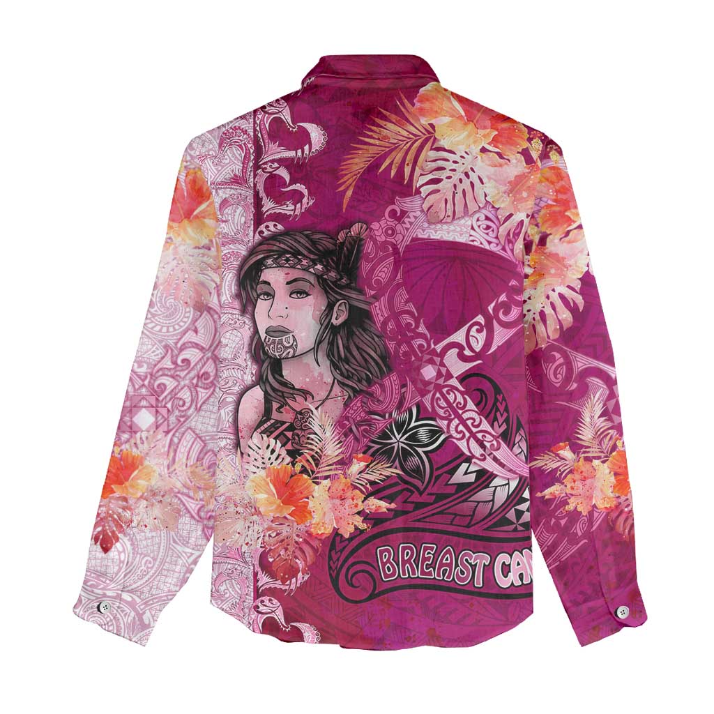 Breast Cancer New Zealand Women Casual Shirt Maori Aotearoa Girl Pink Out DT02 - Polynesian Pride