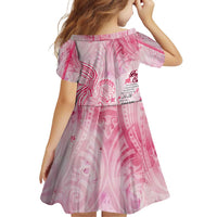 Breast Cancer Awareness Month Family Matching Off Shoulder Short Dress and Hawaiian Shirt Butterfly Polynesia Watercolor Pink DT02 - Polynesian Pride