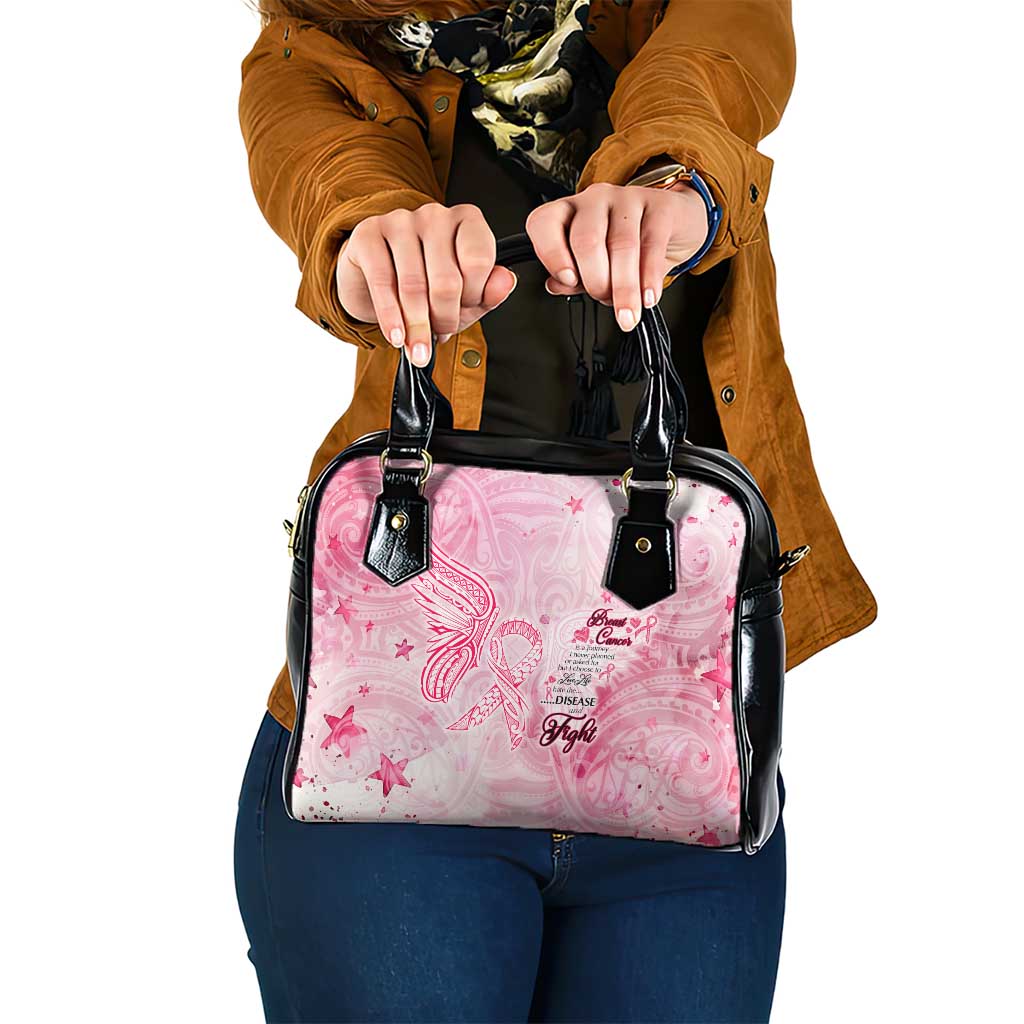 Breast Cancer Awareness Month Shoulder Handbag Butterfly Polynesia Watercolor Pink
