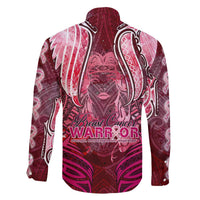 Breast Cancer Warrior Family Matching Off The Shoulder Long Sleeve Dress and Hawaiian Shirt Angel Wings Polynesian Pattern DT02 - Polynesian Pride