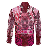 Breast Cancer Warrior Family Matching Summer Maxi Dress and Hawaiian Shirt Angel Wings Polynesian Pattern