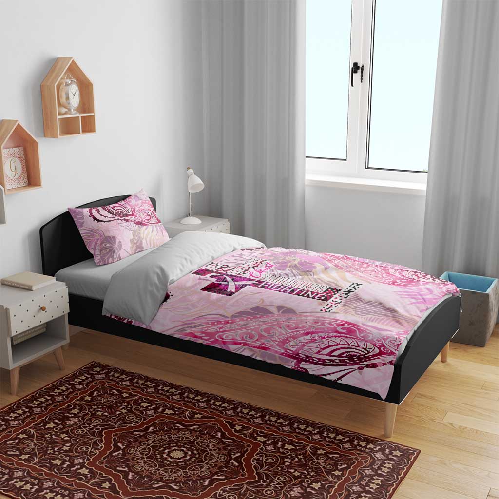 Breast Cancer Polynesian Bedding Set I Can Do All Things Through Christ