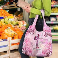 Breast Cancer Polynesian Grocery Bag I Can Do All Things Through Christ