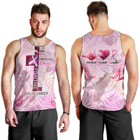Breast Cancer Polynesian Men Tank Top I Can Do All Things Through Christ