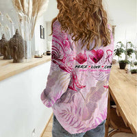 Breast Cancer Polynesian Women Casual Shirt I Can Do All Things Through Christ