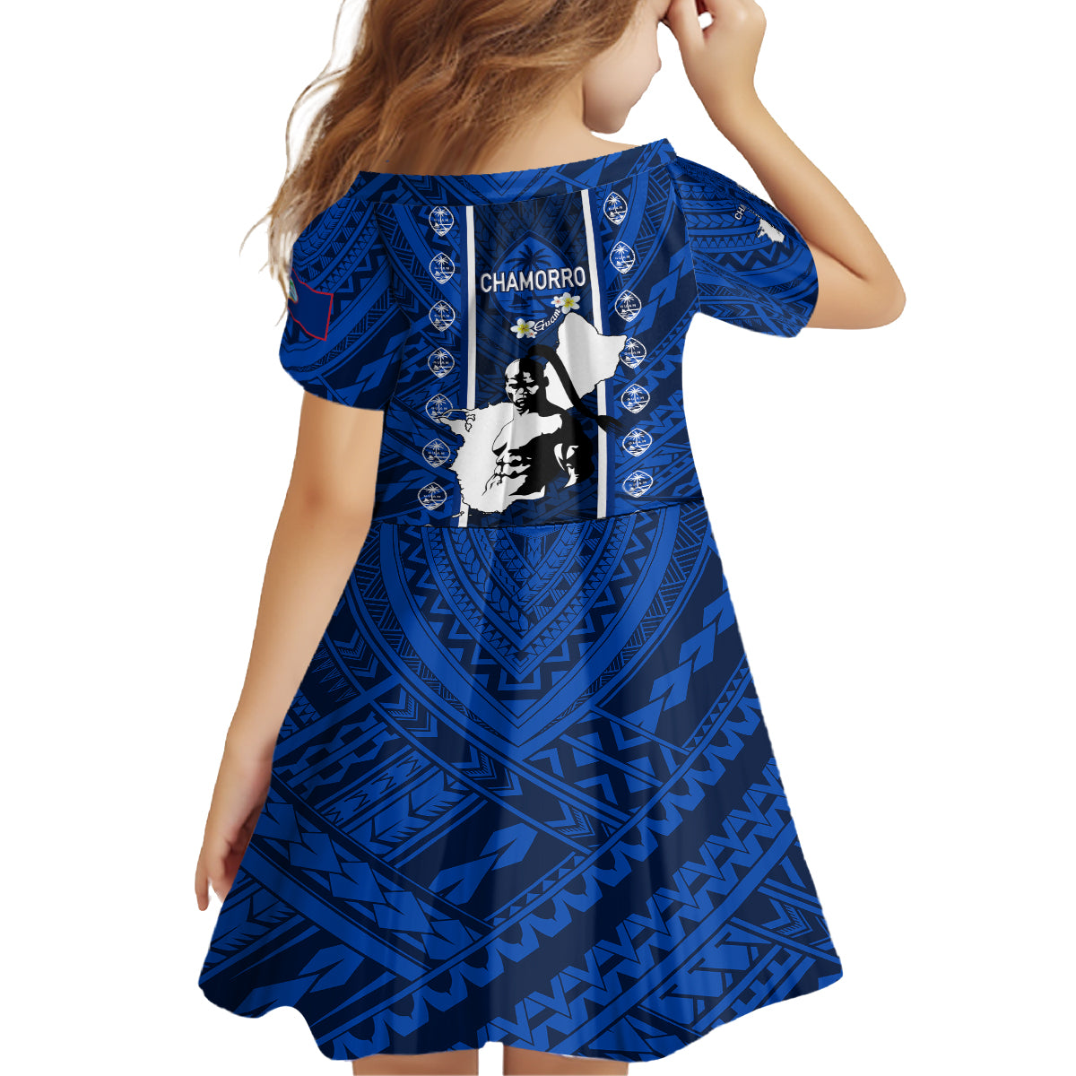 guam-chamorro-warrior-family-matching-off-shoulder-long-sleeve-dress-and-hawaiian-shirt-traditional-tribal-patterns