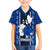 Guam Chamorro Warrior Family Matching Puletasi Dress and Hawaiian Shirt Traditional Tribal Patterns DT02 Son's Shirt Blue - Polynesian Pride
