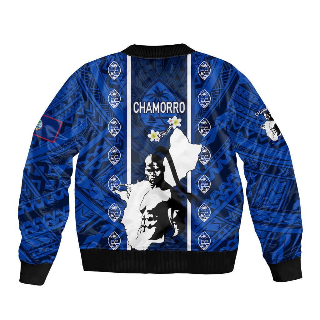guam-chamorro-warrior-sleeve-zip-bomber-jacket-traditional-tribal-patterns