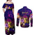 Wallis and Futuna Couples Matching Off Shoulder Maxi Dress and Long Sleeve Button Shirt Whale Hibiscus Polynesian