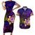 Wallis and Futuna Couples Matching Short Sleeve Bodycon Dress and Hawaiian Shirt Whale Hibiscus Polynesian