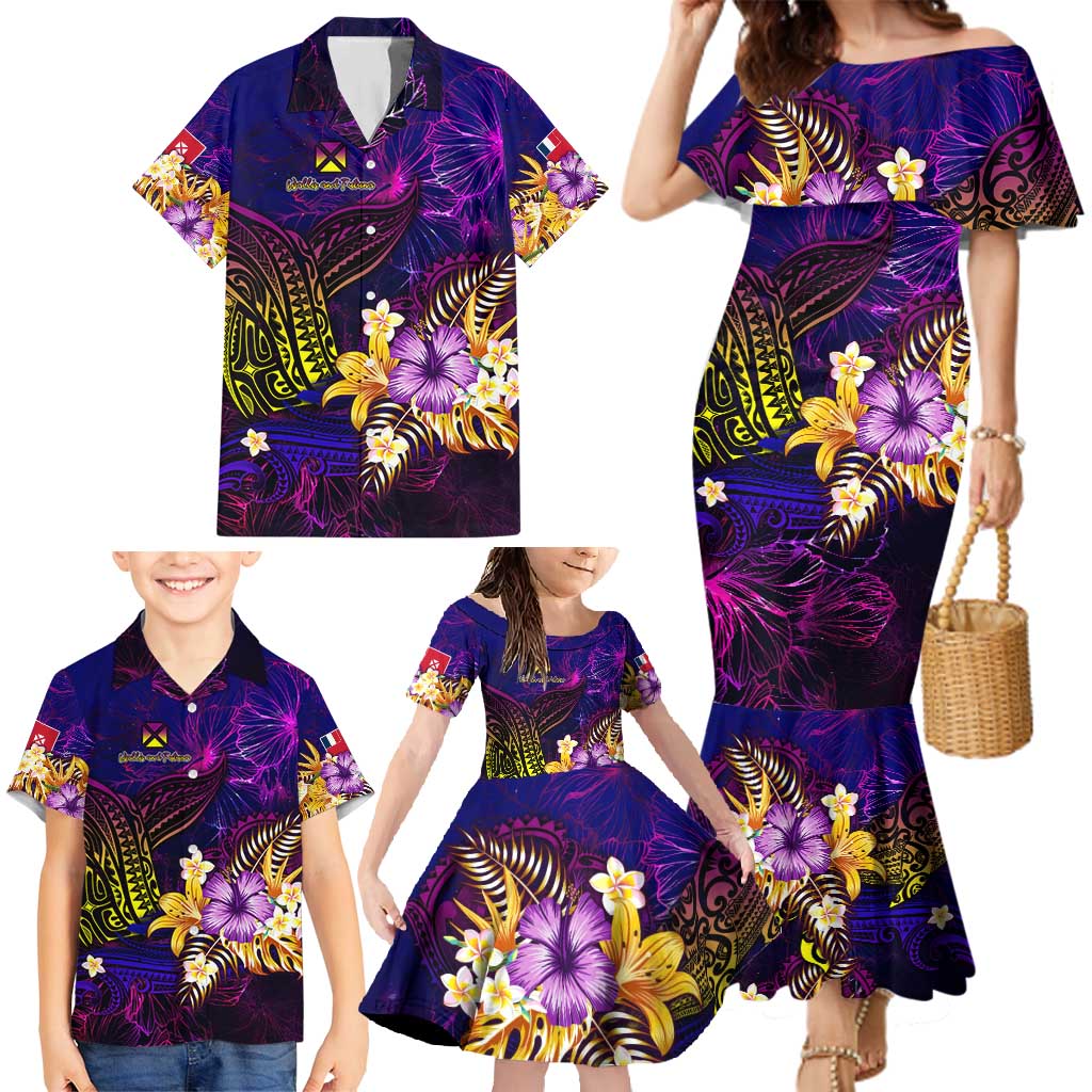 Wallis and Futuna Family Matching Mermaid Dress and Hawaiian Shirt Whale Hibiscus Polynesian DT02 - Polynesian Pride