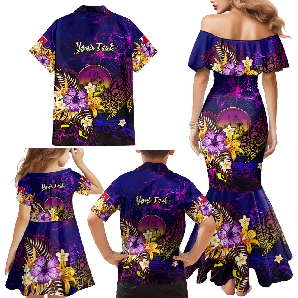 Wallis and Futuna Family Matching Mermaid Dress and Hawaiian Shirt Whale Hibiscus Polynesian DT02 - Polynesian Pride