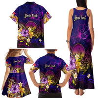 Wallis and Futuna Family Matching Tank Maxi Dress and Hawaiian Shirt Whale Hibiscus Polynesian DT02 - Polynesian Pride