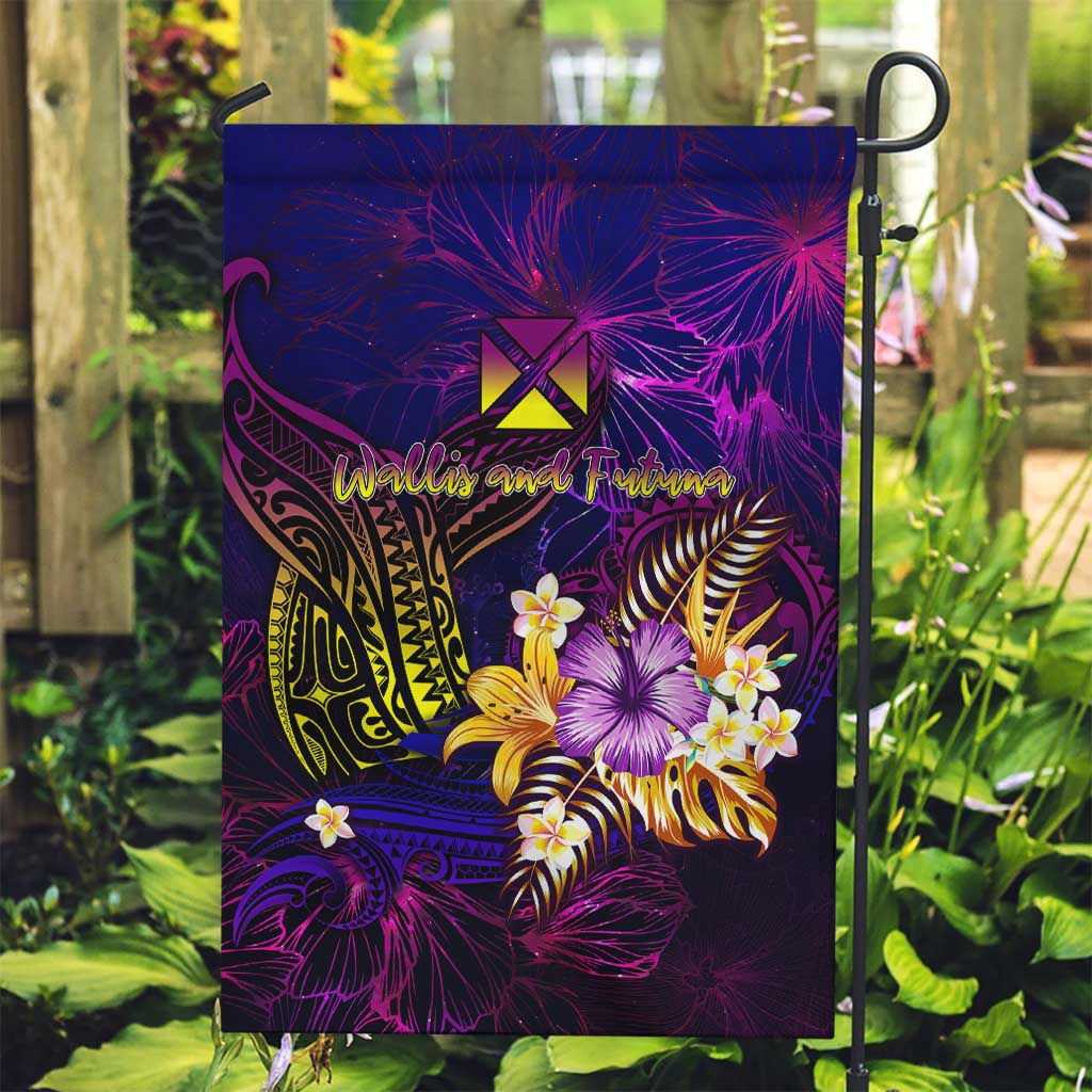 Wallis and Futuna Garden Flag Whale Hibiscus Polynesian