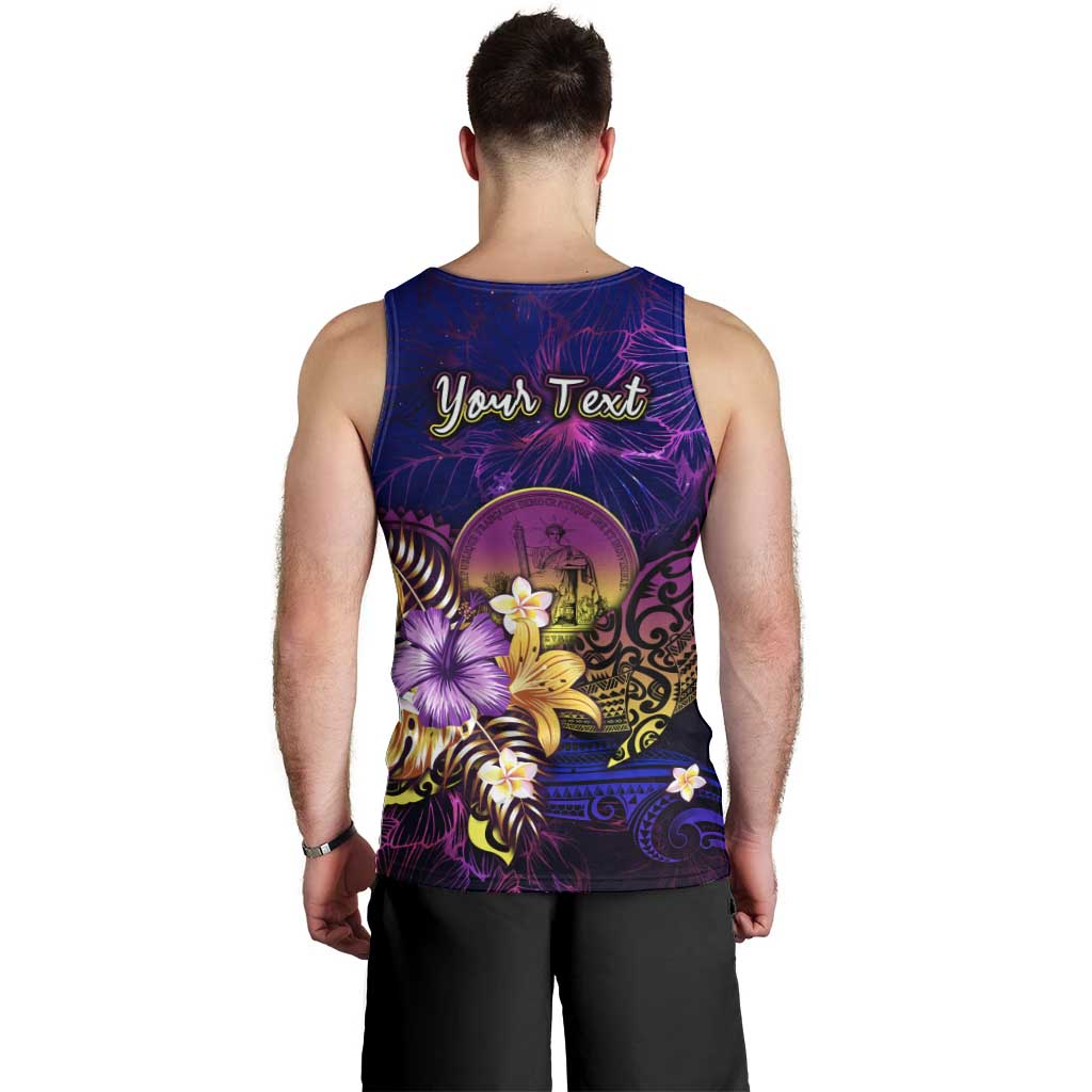 Wallis and Futuna Men Tank Top Whale Hibiscus Polynesian