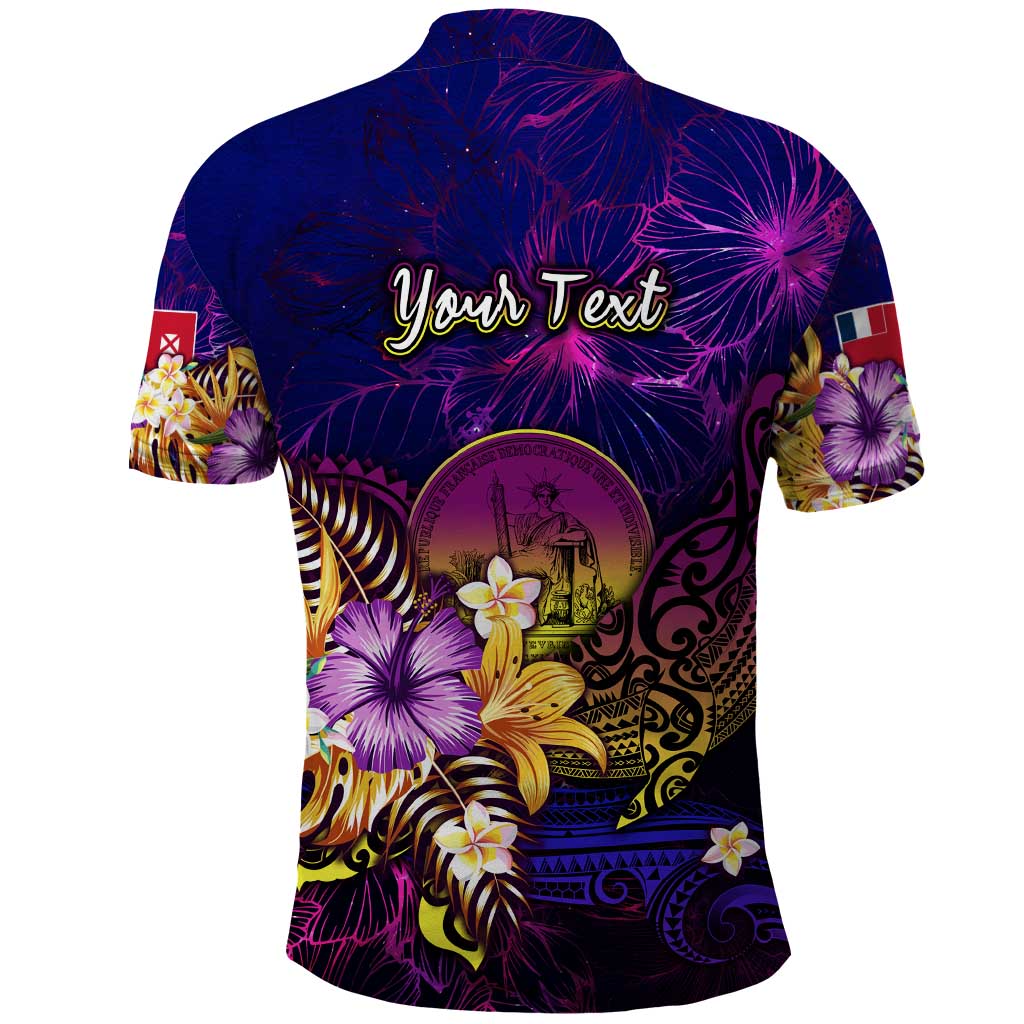Wallis and Futuna Polo Shirt Whale Hibiscus Polynesian