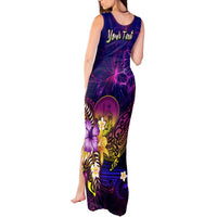 Wallis and Futuna Tank Maxi Dress Whale Hibiscus Polynesian