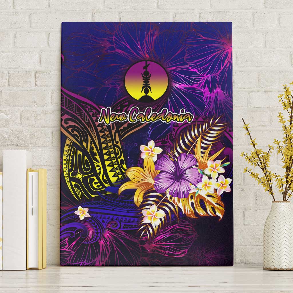 New Caledonia Canvas Wall Art Whale Hibiscus Polynesian