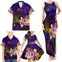 New Caledonia Family Matching Tank Maxi Dress and Hawaiian Shirt Whale Hibiscus Polynesian DT02 - Polynesian Pride