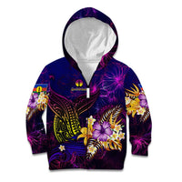 New Caledonia Kid Hoodie Whale Hibiscus Polynesian