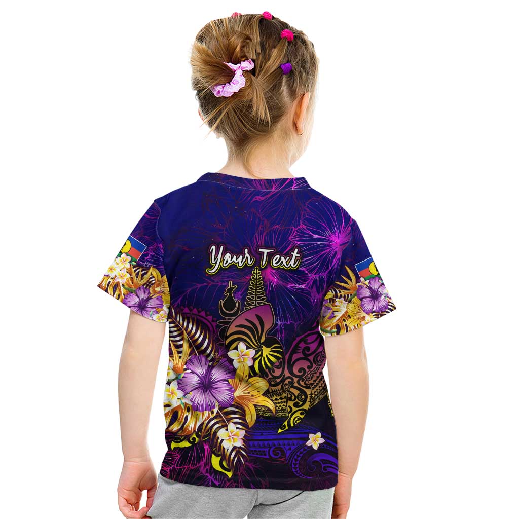 New Caledonia Kid T Shirt Whale Hibiscus Polynesian